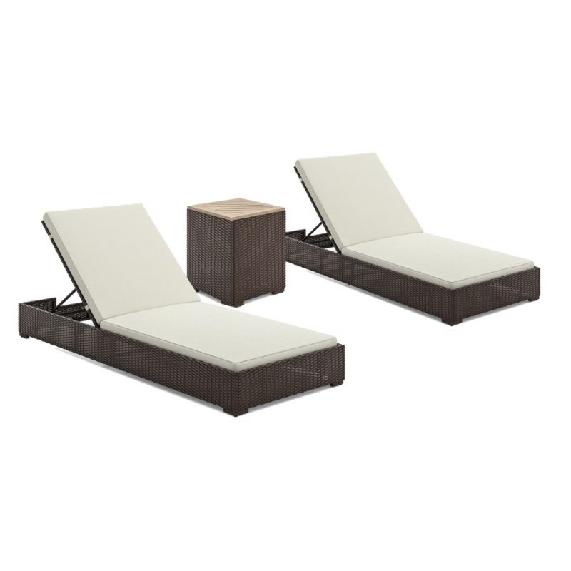 HomeStyles Furniture - Outdoor Chaise Lounge Pair and Side Table - 6800-83D-T