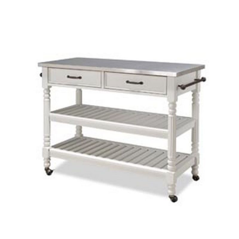Homestyles Furniture - General Line White Kitchen Cart - 5219-95