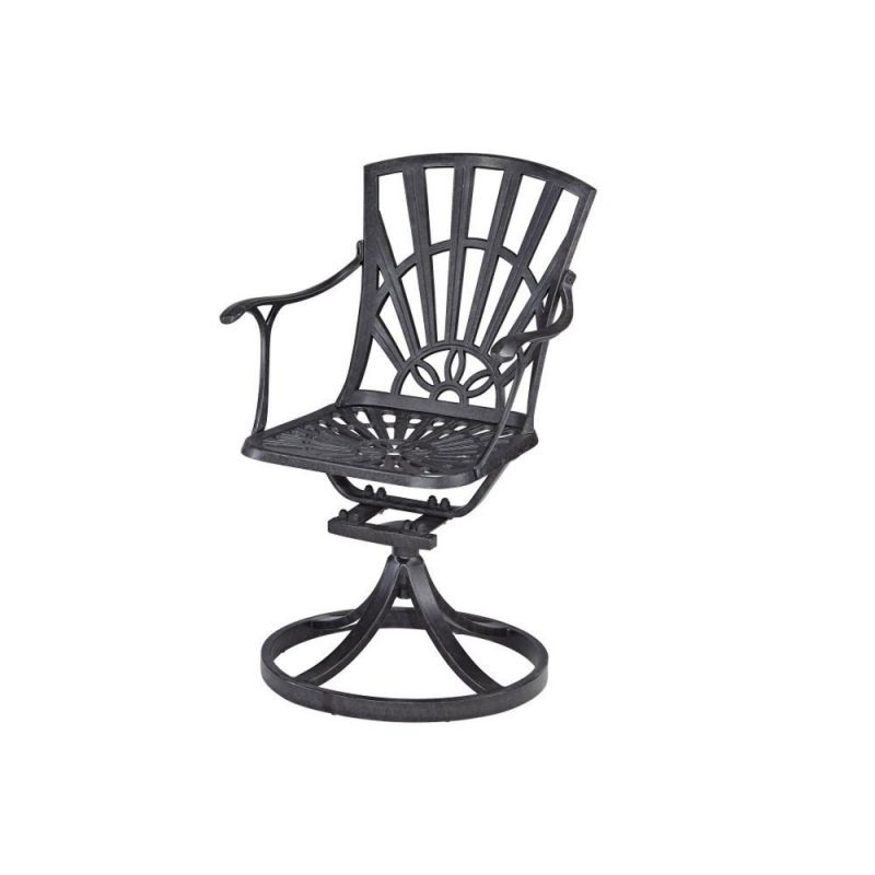 Homestyles Furniture - Grenada Gray Swivel Rocking Chair - 6660-53