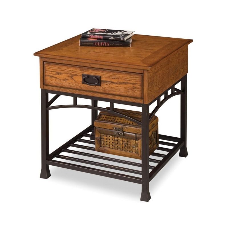 Homestyles Furniture - Modern Craftsman Brown End Table - 5050-20