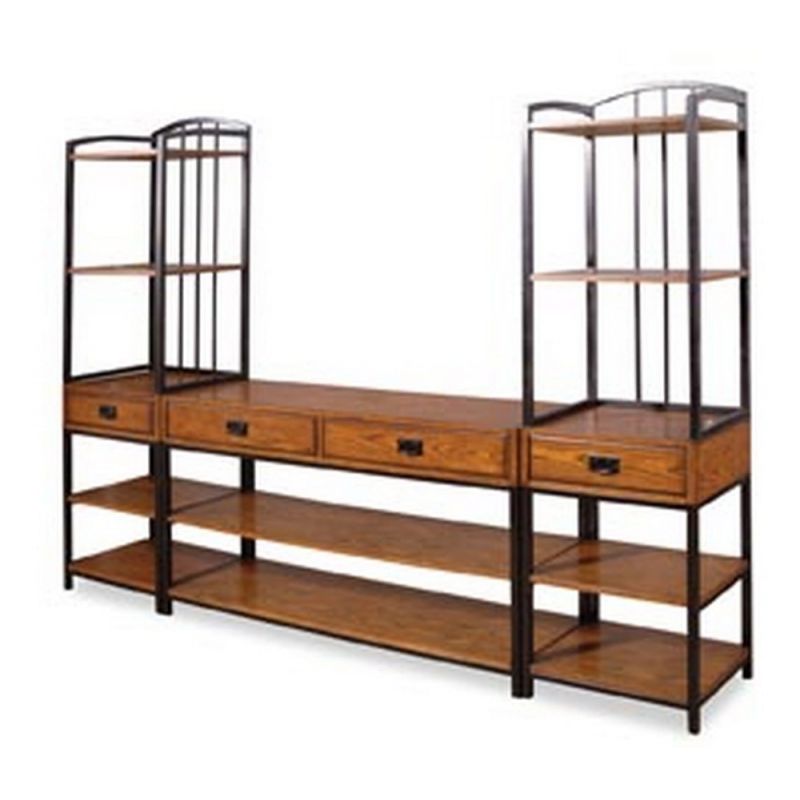 Homestyles Furniture - Modern Craftsman Brown Media Stand - 5050-34