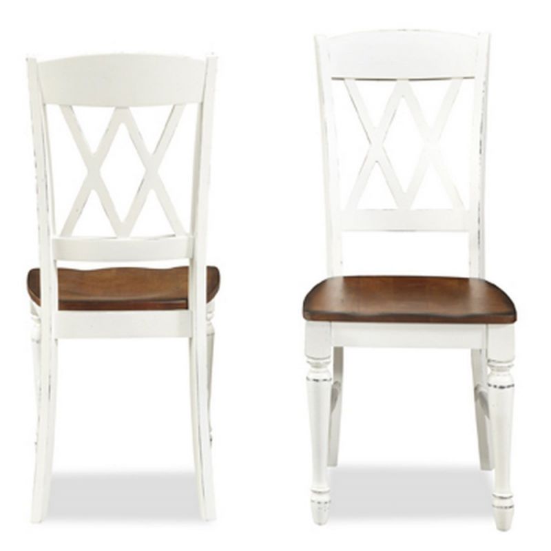 Homestyles Furniture - Monarch White Chair - (Set of 2) - 5020-802