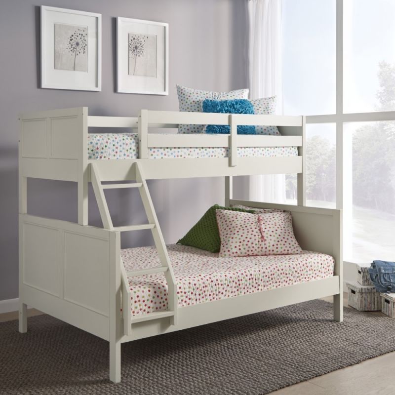 Homestyles Furniture - Naples White Twin Over Full Bunk Bed - 5530-55