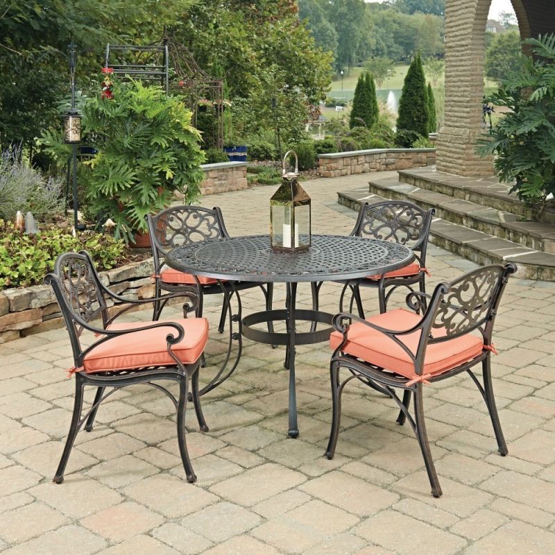 Homestyles Furniture - Sanibel Brown 5 Piece Dining Set with Cushions - 6655-328C