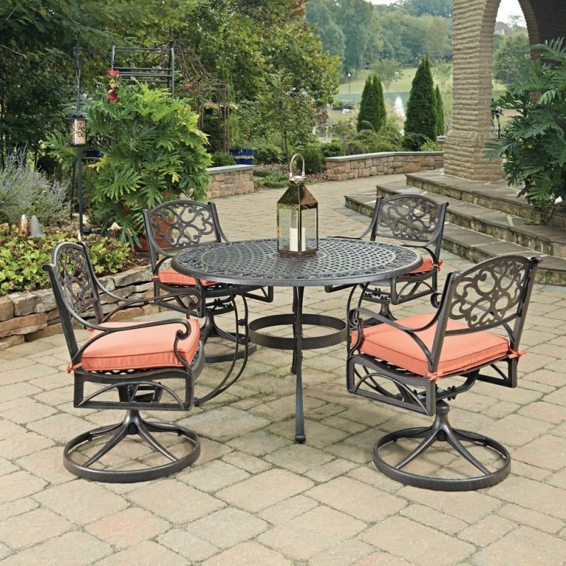 Homestyles Furniture - Sanibel Brown 5 Piece Dining Set with Cushions - 6655-325C