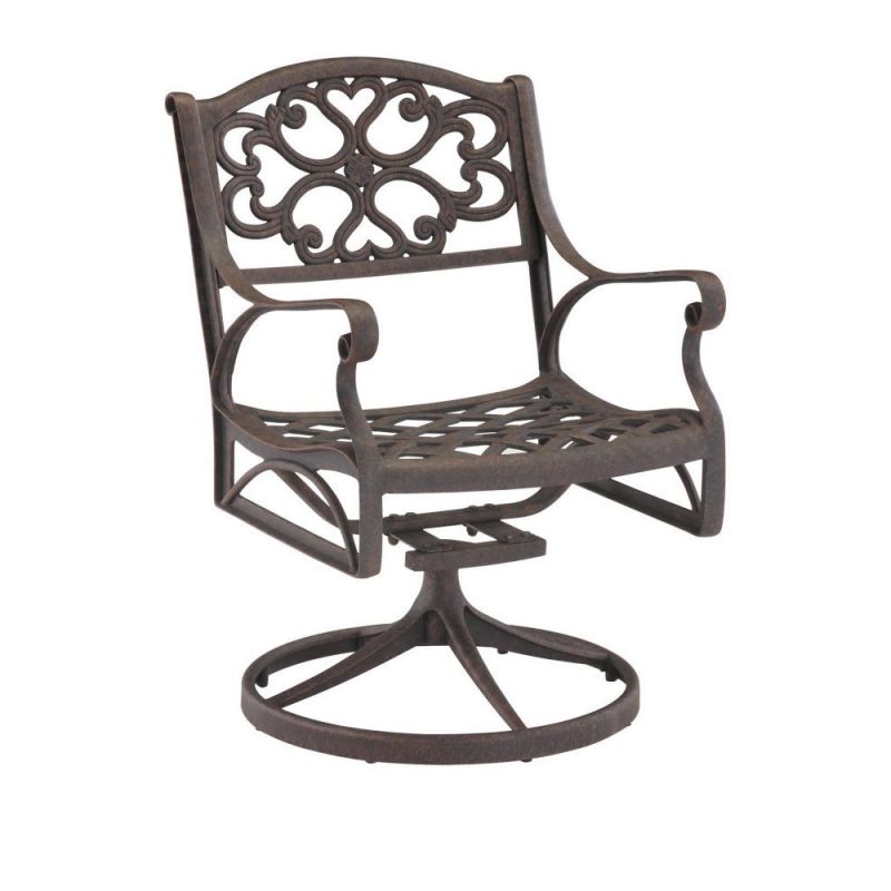 Homestyles Furniture - Sanibel Brown Swivel Rocking Chair - 6655-53