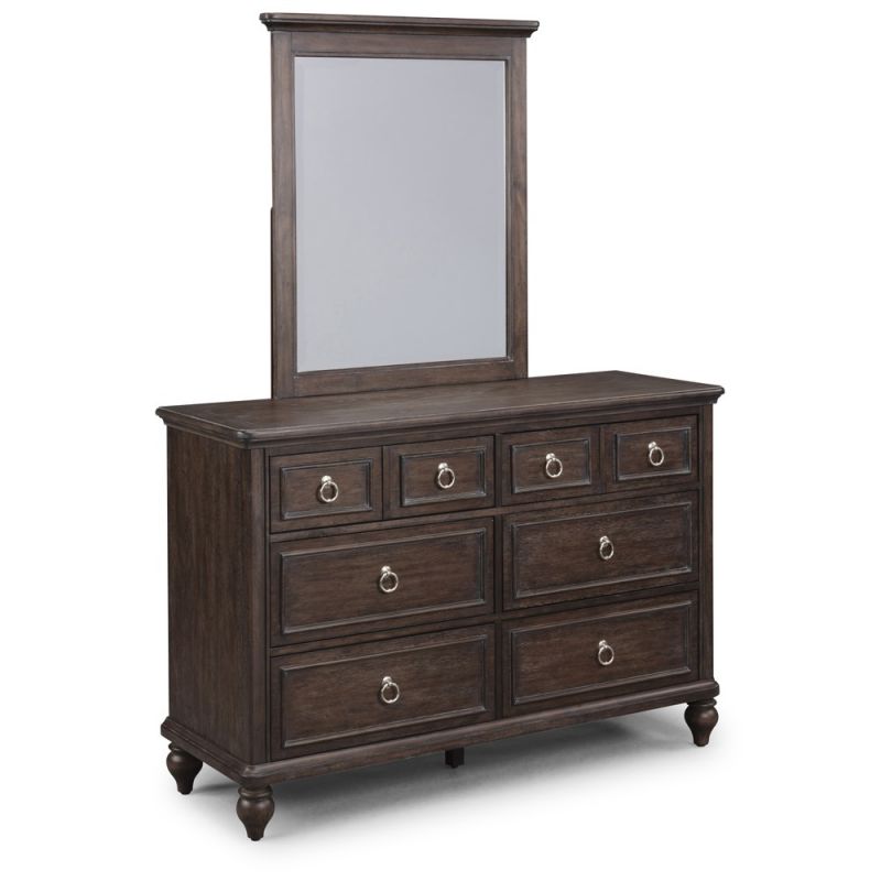 Homestyles - Southport Brown Dresser with Mirror - 5503-74