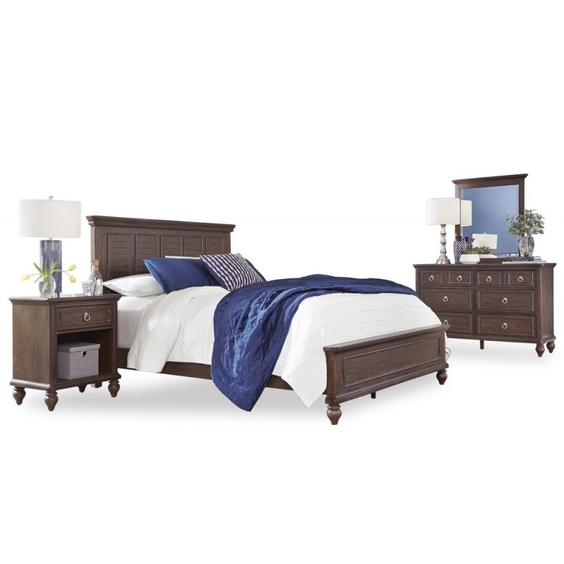 Homestyles - Southport Brown Queen Bed with Nightstand and Dresser with Mirror - 5503-5022