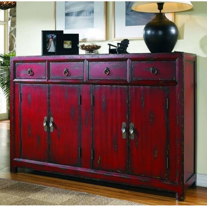 Hooker Furniture - 58'' Red Asian Cabinet - 500-50-711