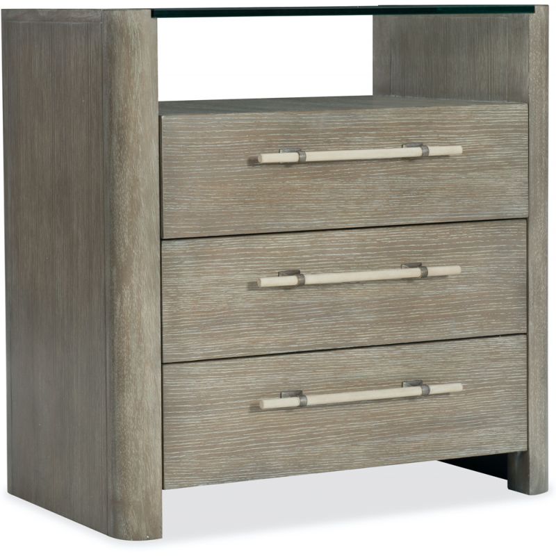 Hooker Furniture - Affinity Three-Drawer Nightstand - 6050-90016-GRY