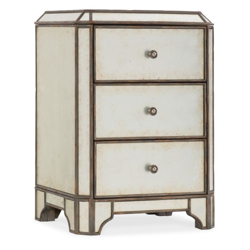 Hooker Furniture - Arabella Mirrored Three-Drawer Nightstand - 1610-90116-EGLO