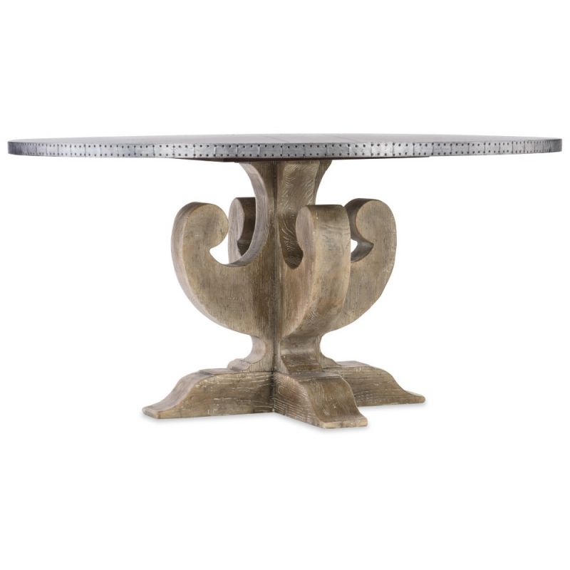 Hooker Furniture - Boheme Ascension 60in Zinc Round Dining Table - 5750-75213-SLV