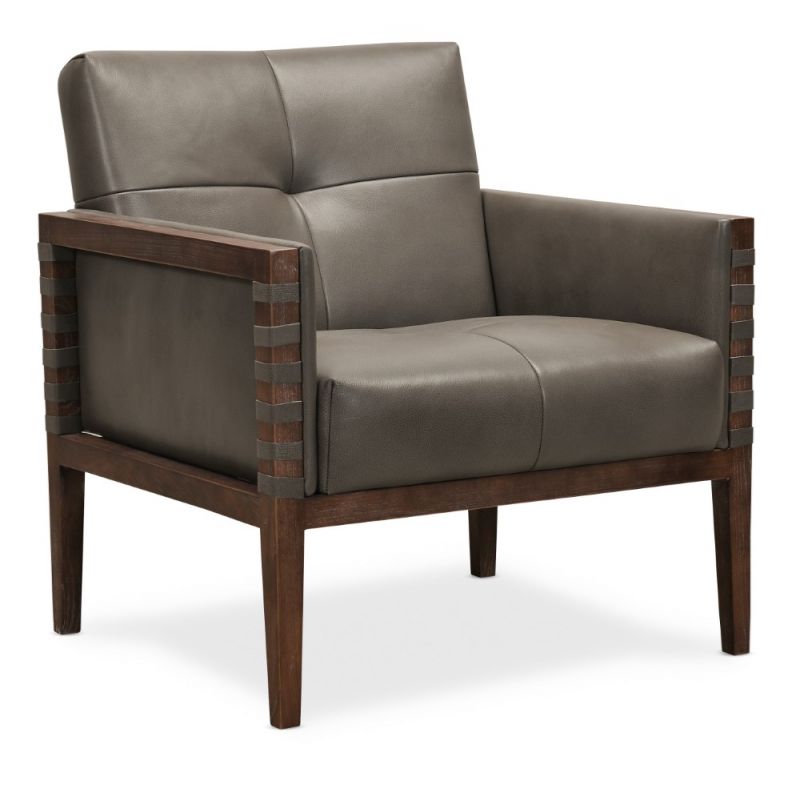 Hooker Furniture - Carverdale Leather Club Chair w/Wood Frame - CC401-095