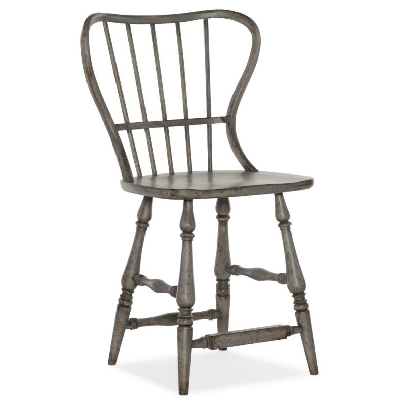 Hooker Furniture - Ciao Bella Spindle Back Counter Stool - Speckled Gray - 5805-75351-96