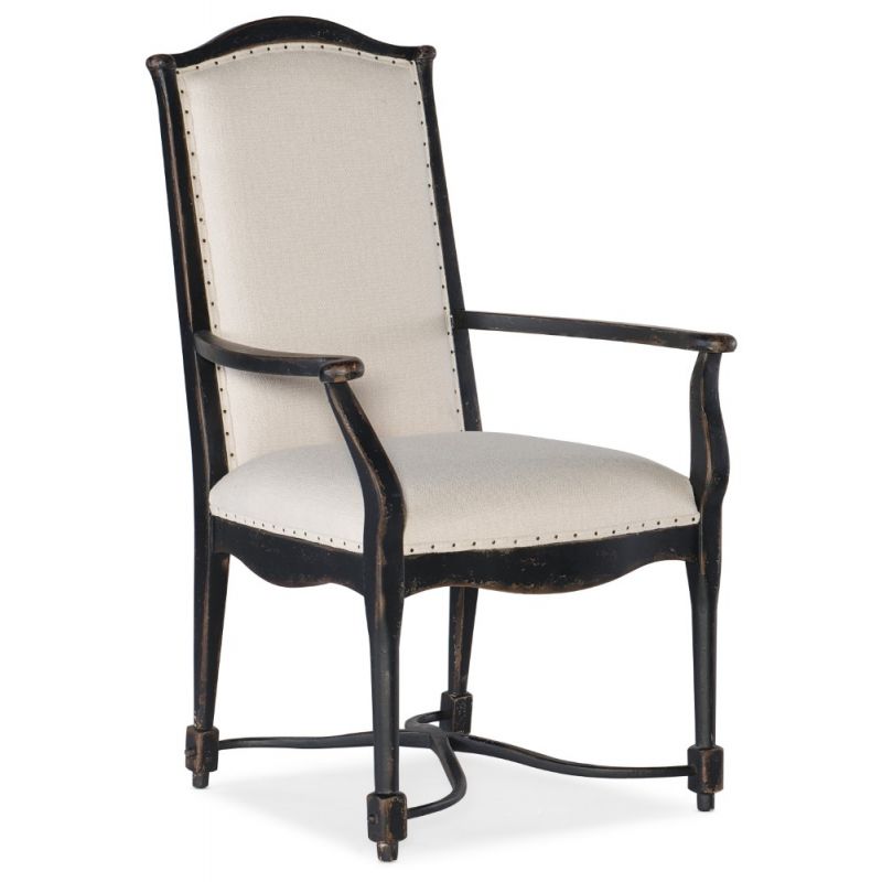 Hooker Furniture - Ciao Bella Upholstered Back Arm Chair - Black Finish - 5805-75300-99