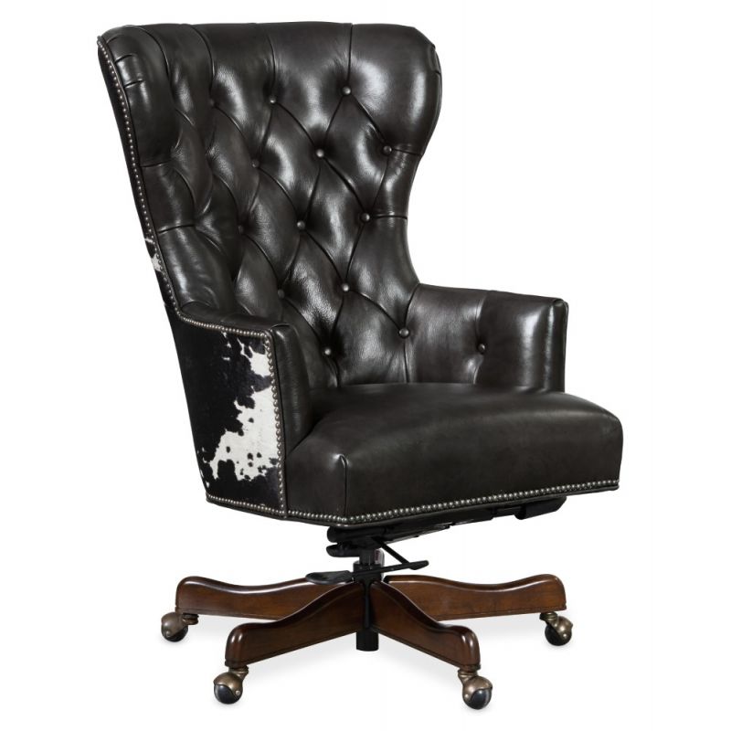 Hooker Furniture - Katherine Executive Swivel Tilt Chair w/ Black & White HOH - EC448-097