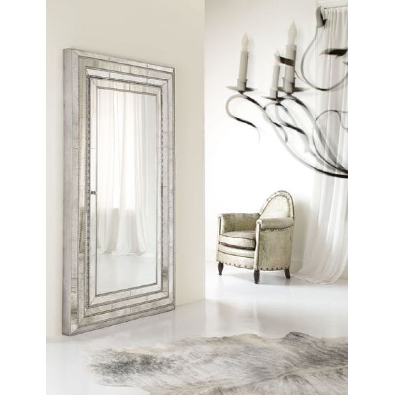 Hooker Furniture - Melange Glamour Floor Mirror w/Jewelry Armoire Storage - 638-50012