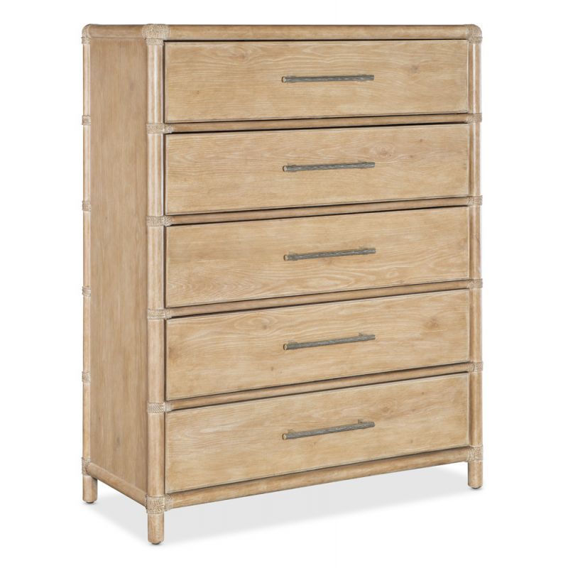 Hooker Furniture - Retreat Pole Rattan Five-Drawer Chest - 6950-90210-80