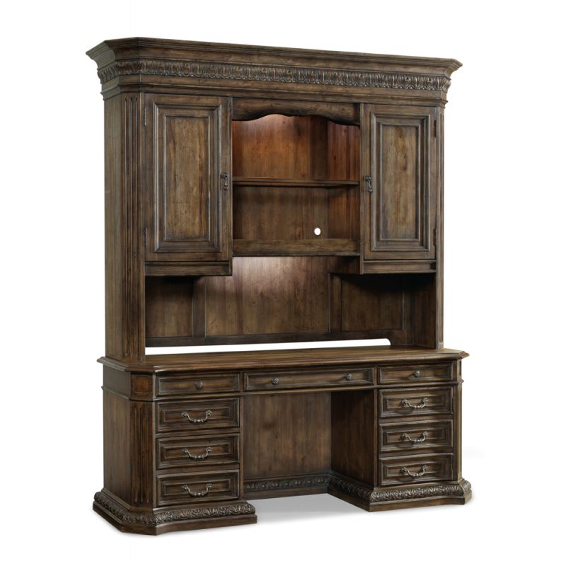 Hooker Furniture - Rhapsody Computer Credenza with Hutch - 5070-10464_10467