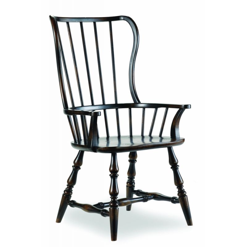 Hooker Furniture - Sanctuary Spindle Arm Chair-Ebony - 3005-75300