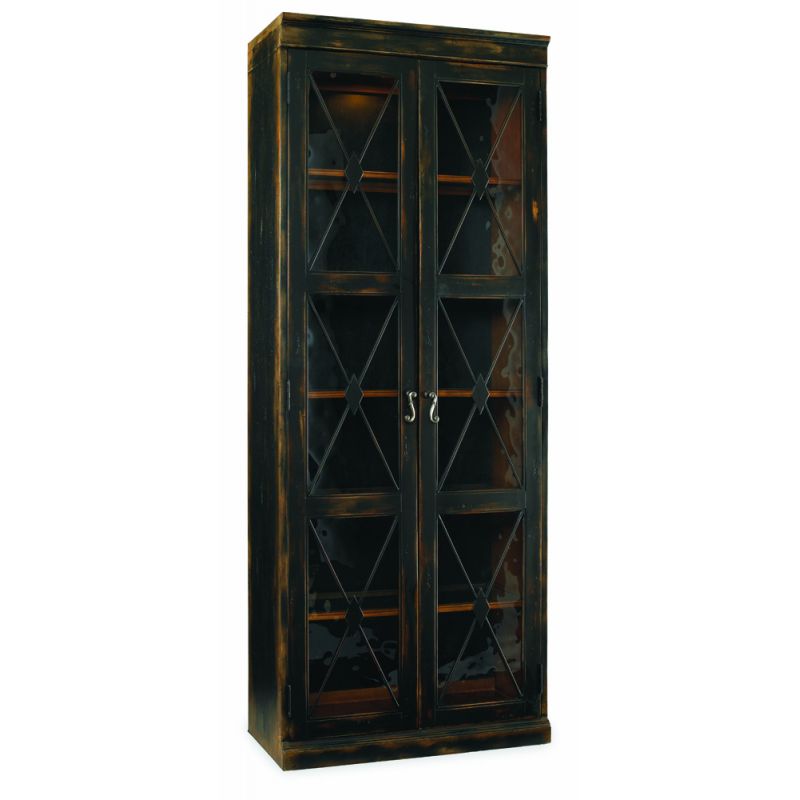 Hooker Furniture - Sanctuary Two-Door Thin Display Cabinet - Ebony - 3005-50001