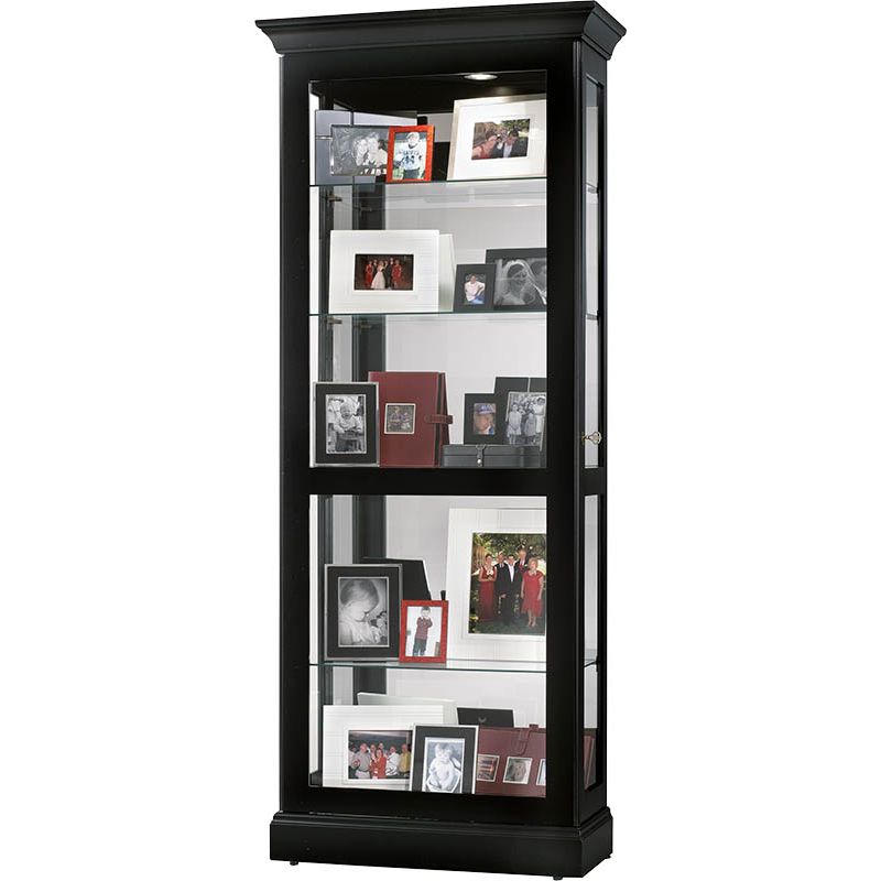 Howard Miller - Berends Black Satin Curio Cabinet - 680477
