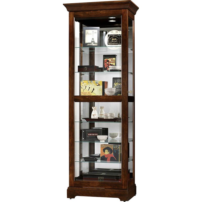 Howard Miller Martindale Cherry, Curio Shelves And Bookcases