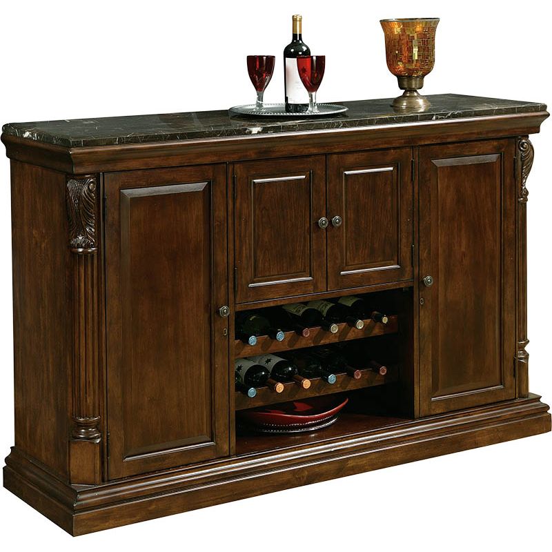 Howard Miller - Niagara Console Rustic Cherry Wine & Bar Cabinet - 693006