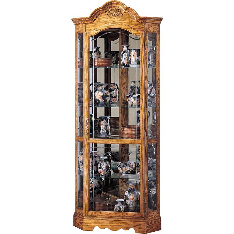 Howard Miller - Wilshire Golden Oak Curio Cabinet - 680207