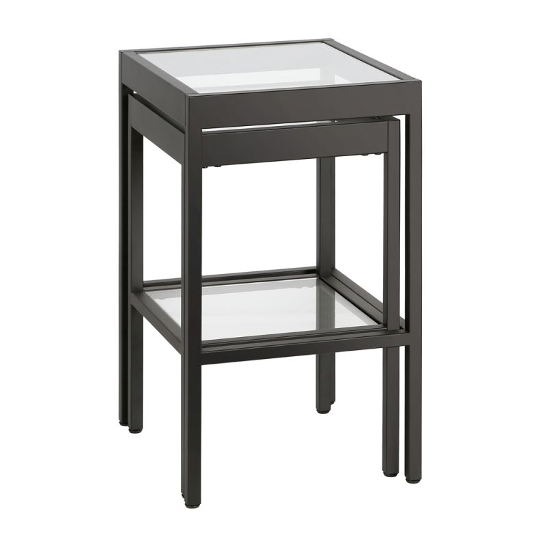 Hudson & Canal - Alexis Rectangular & Square Nested Side Table in Blackened Bronze - ST0388