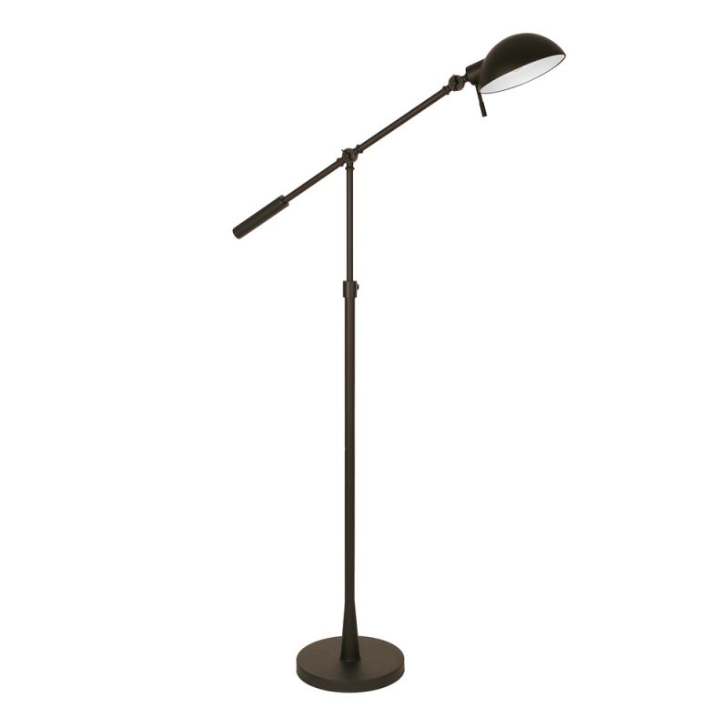 Hudson & Canal - Dexter Height Adjustable/Tilting Floor Lamp with Metal Shade in Blackened Bronze/Blackened Bronze - FL0243