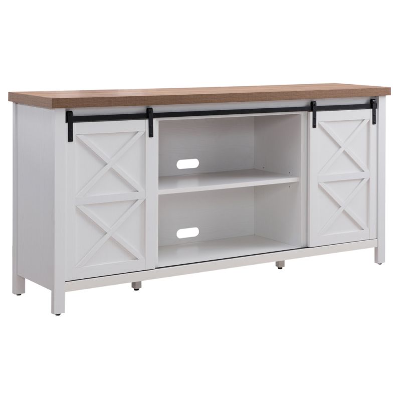 Hudson & Canal - Elmwood Rectangular TV Stand for TV's up to 75