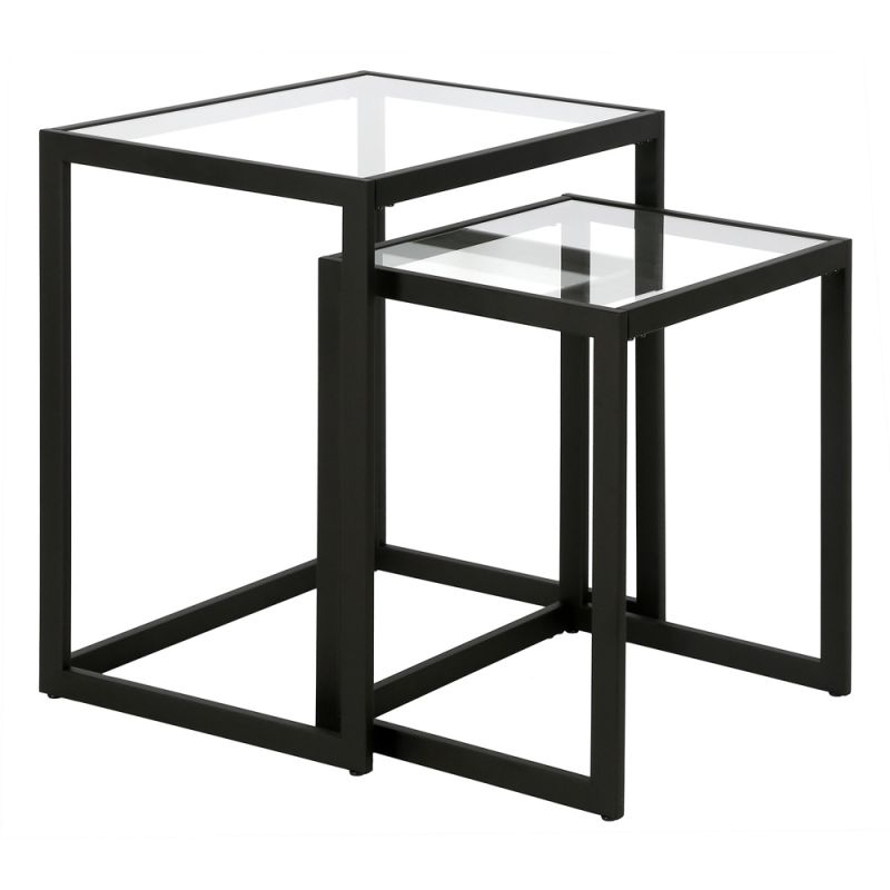 Hudson & Canal - Rocco Rectangular Nested Side Table in Blackened Bronze - ST0554