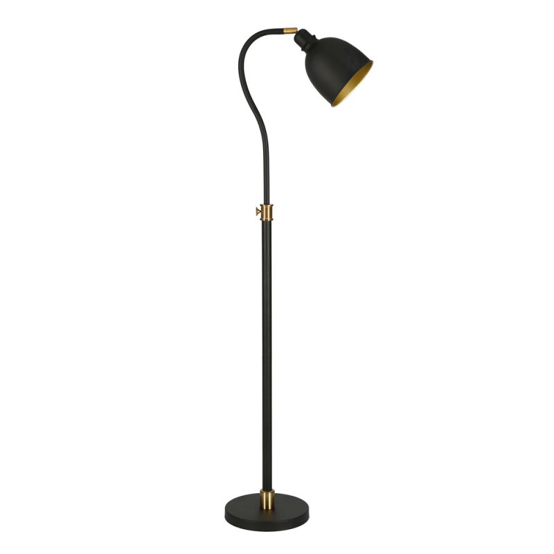 Hudson & Canal - Vincent Adjustable/Arc Floor Lamp with Metal Shade in Blackened Bronze/Blackened Bronze - FL0299