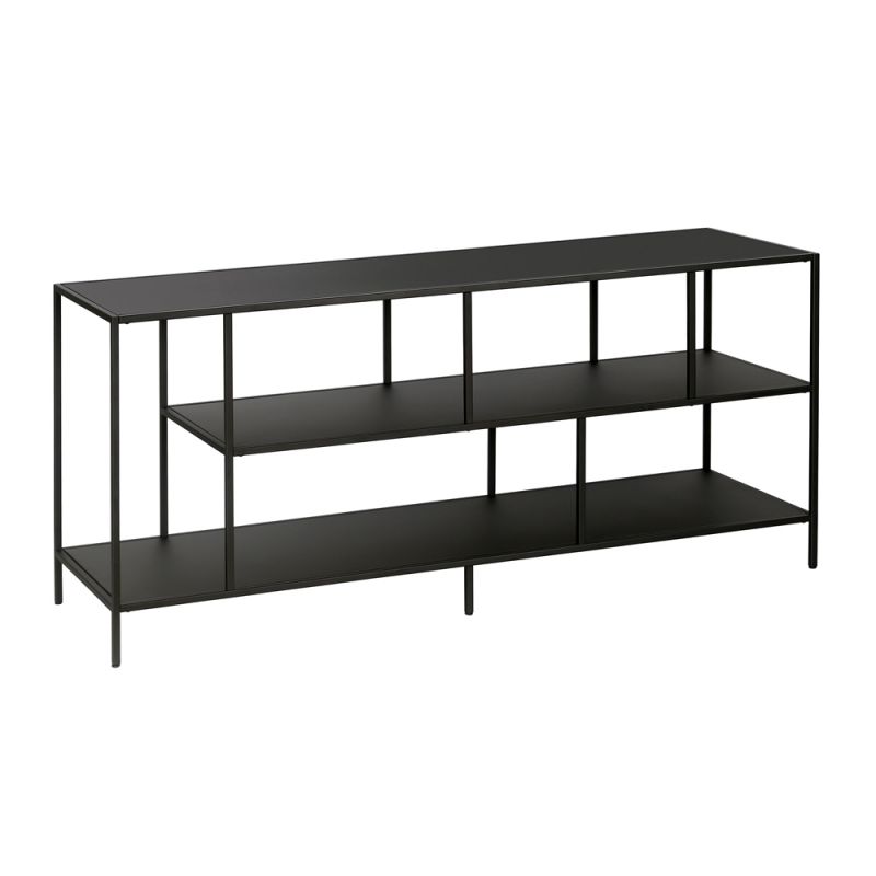 Hudson & Canal - Winthrop Rectangular TV Stand with Metal Shelves for TV's up to 60