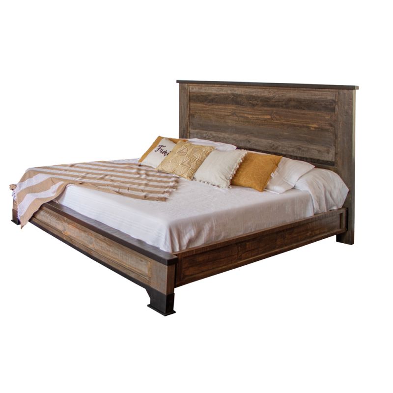 IFD - Antique Gray California King Bed - IFD9771BED-CK