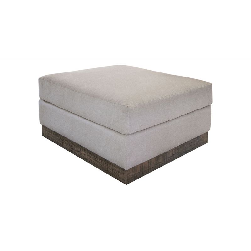 IFD - Georgia - Wooden Frame & Base, Upholstered Square Ottoman - IUP722-OTT-151