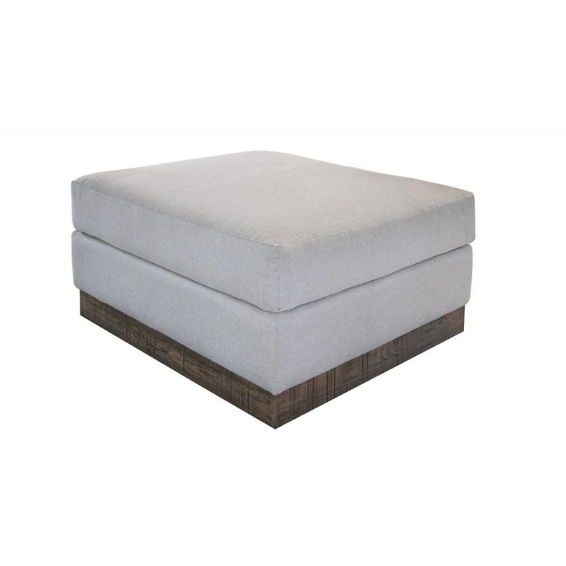 IFD - Georgia - Wooden Frame & Base, Upholstered Square Ottoman - IUP722-OTT-161