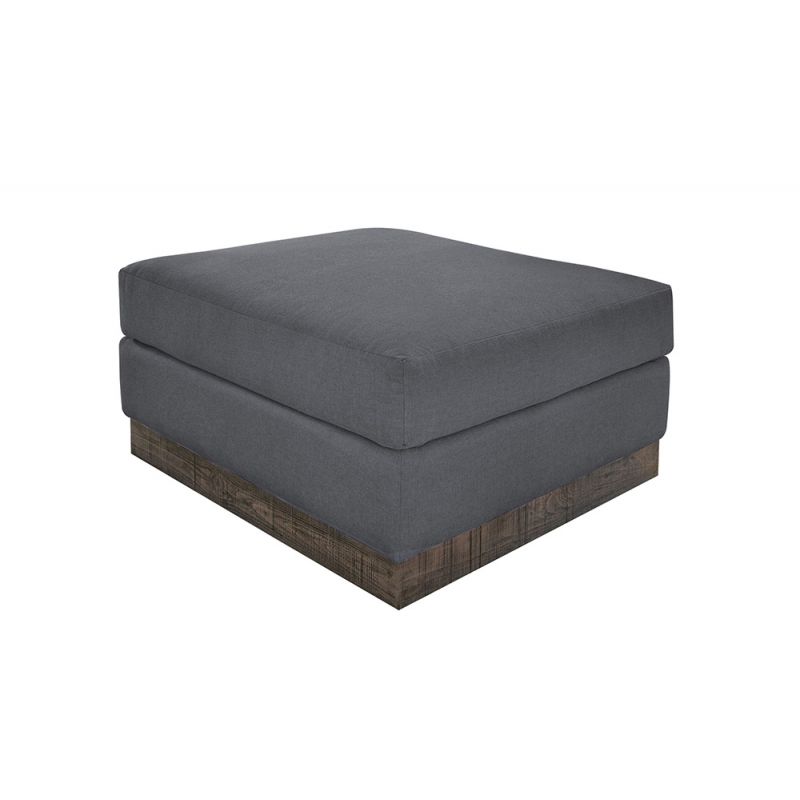 IFD - Georgia - Wooden Frame & Base, Upholstered Square Ottoman - IUP722-OTT-121