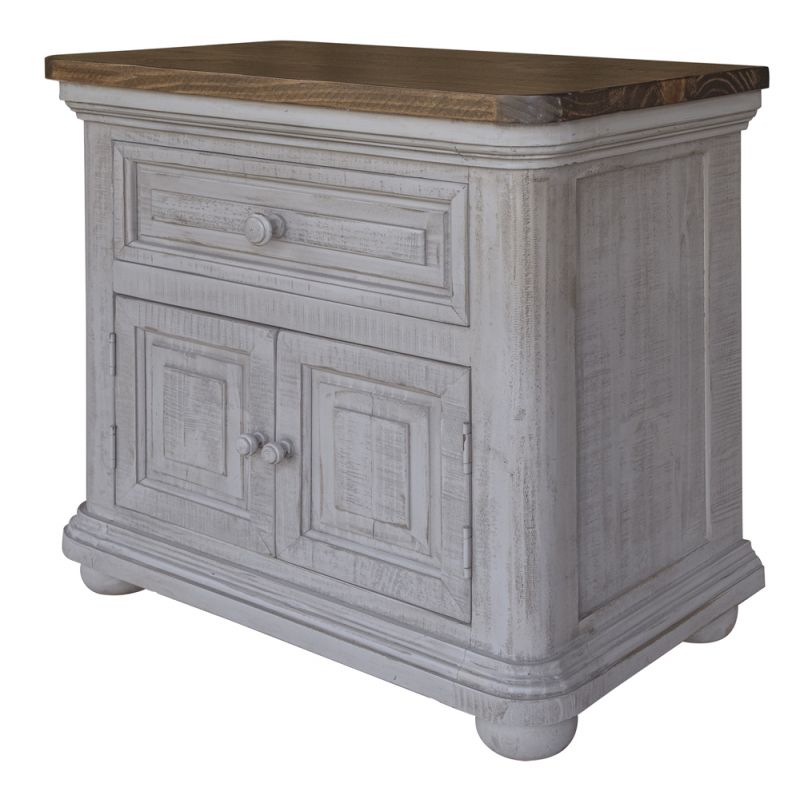 IFD - Luna Gray 1 Drawer, 2 Doors, Night Stand - IFD7651NTS