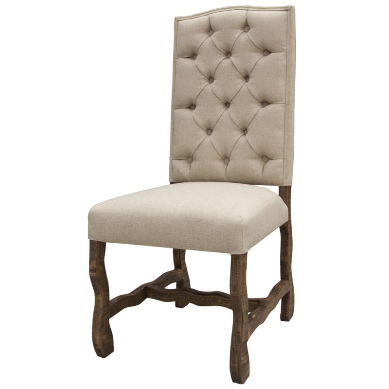 IFD - Marquez Uph. Chair W/Tufted Back, 100%Polyester (Set of 2) - IFD435CHAIR