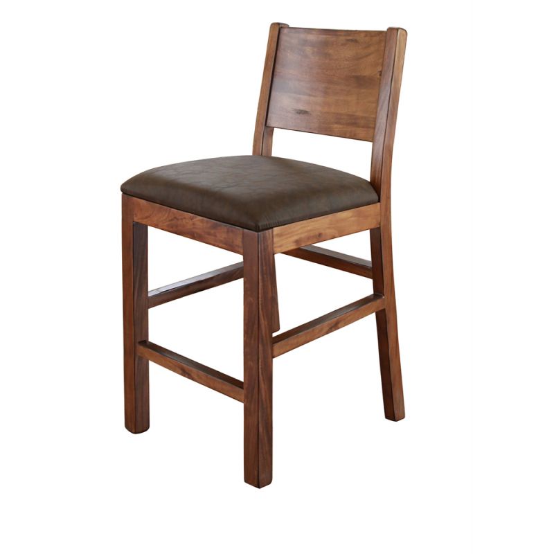 IFD - Parota 30'' Barstool - with Faux Leather Seat (Set of 2) - IFD865BS30