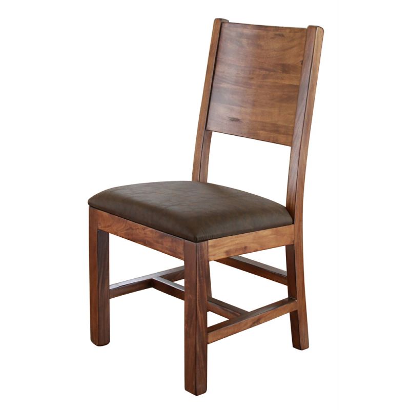 IFD - Parota Chair w/Solid Wood - Faux Leather Seat (Set of 2) - IFD865CHAIR