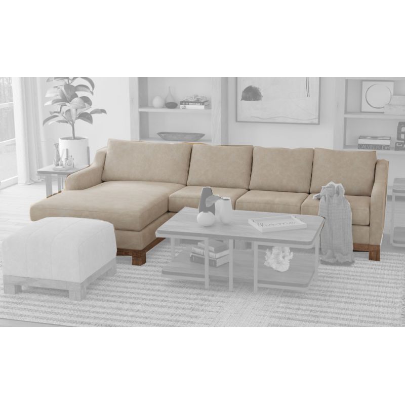 IFD - Samba - Sectional With Armless Chair, Left Chaise & Right Arm Loveseat - Snow