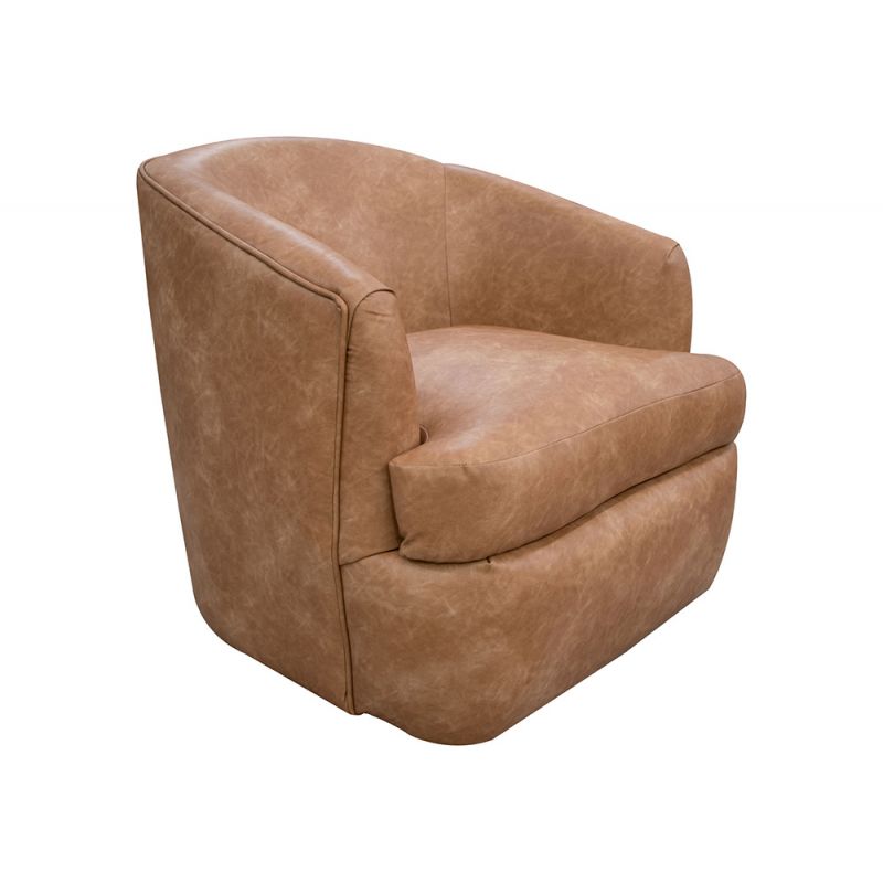 IFD - Tumbi - Wooden Frame & Metal Base, 360 Degree Swivel Accent Chair - IUP854-ACH-202