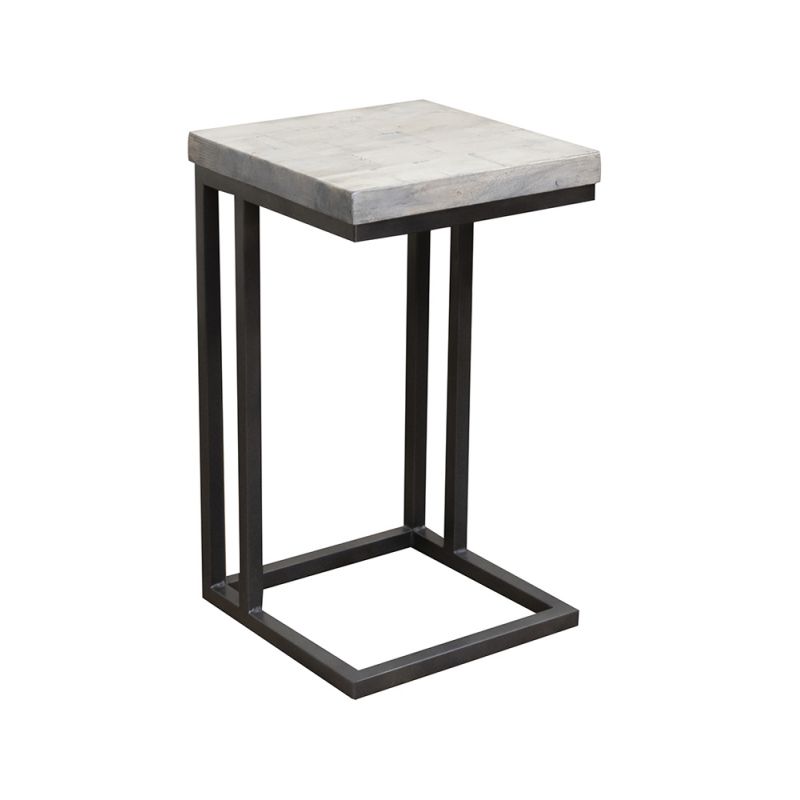 IFD - Vista Iron base & Wooden Top, C-Shaped Table - IFD8401MTN