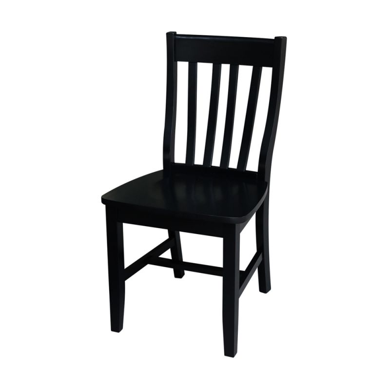 International Concepts - Cafe Chair in Black Finish (Set of 2) - C46-61P