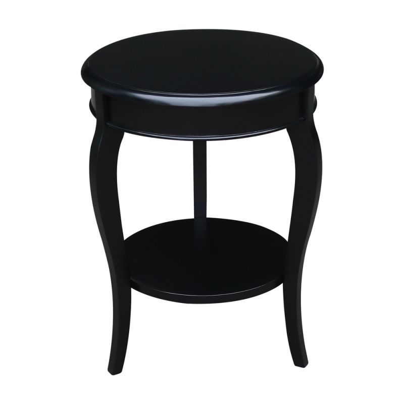 International Concepts - Cambria Round End Table in Black Finish - OT46-18R-18