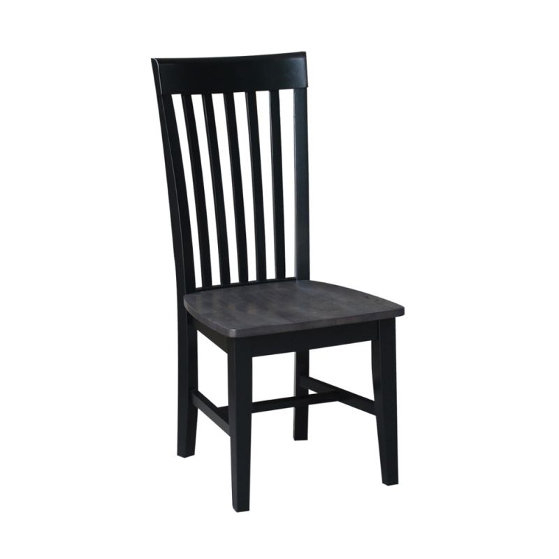 International Concepts - Cosmo Tall Mission Chair in Coal-Black/Washed Black Finish (Set of 2) - C75-465P