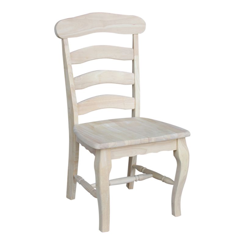 International Concepts - Country French Chair with Solid Seat (Set of 2) - C-219P